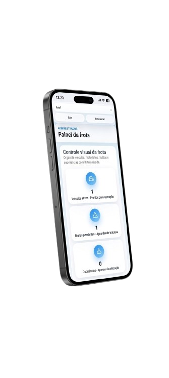 Sistema Meucondutor aberto em smartphone
